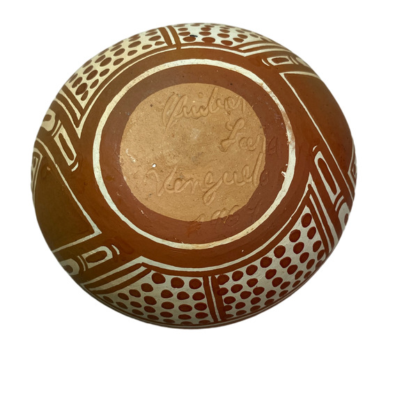 Quibor Lara Venezuela Vintage Two Face Native Terracotta Signed Pottery Decor - Picture 6 of 8